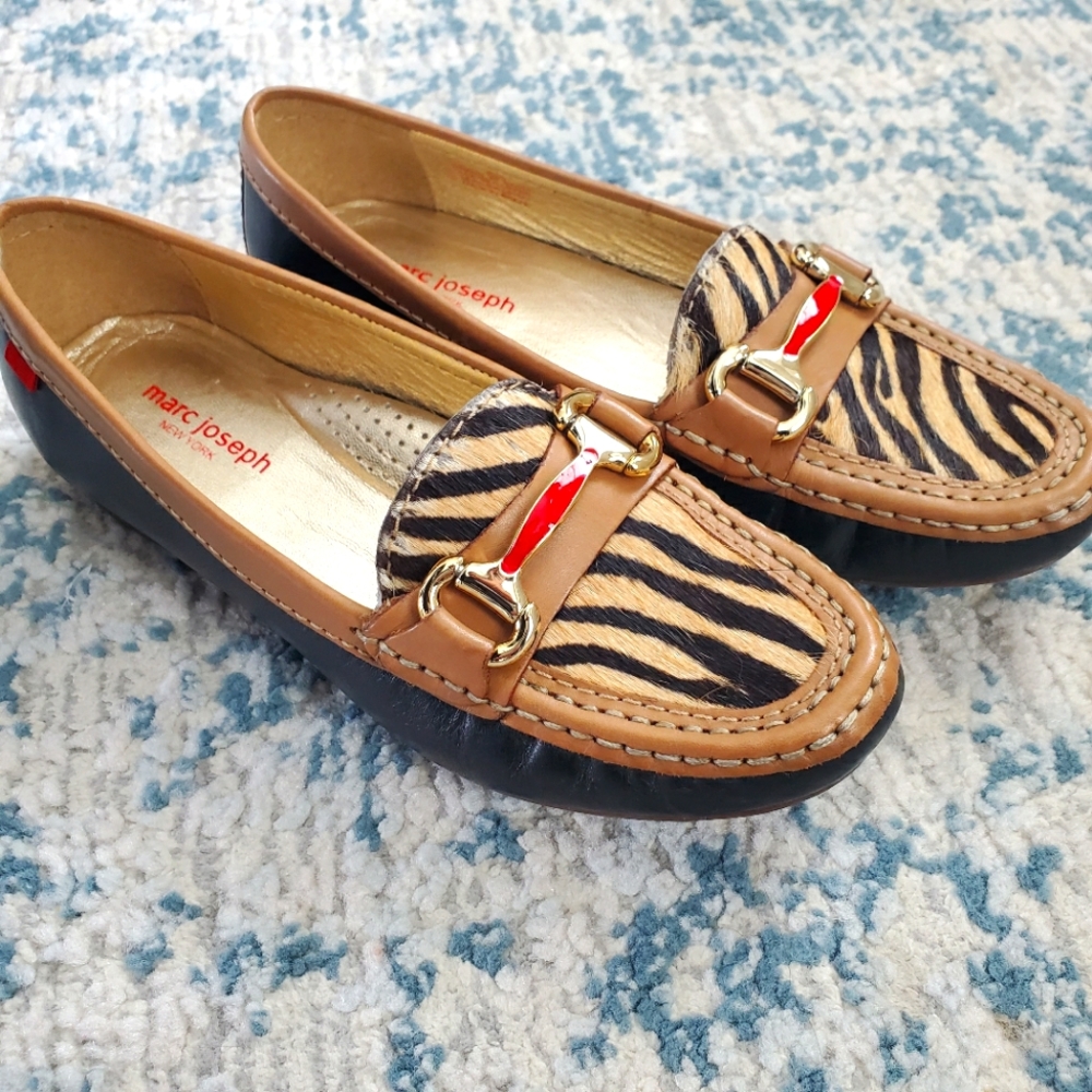 Marc Joseph Grand ST Exotic Authentic Leather & Fur Moccasins